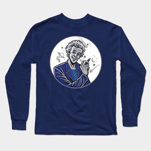 Peter Capaldi (Moon Man) Long Sleeve T-Shirt by Rainesz